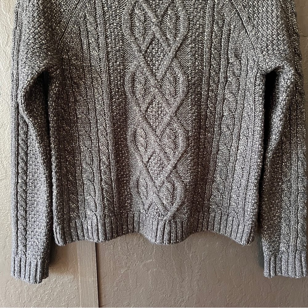 Abercrombie & Fitch Cable Knit Mock Neck Sweater - Picture 3 of 11